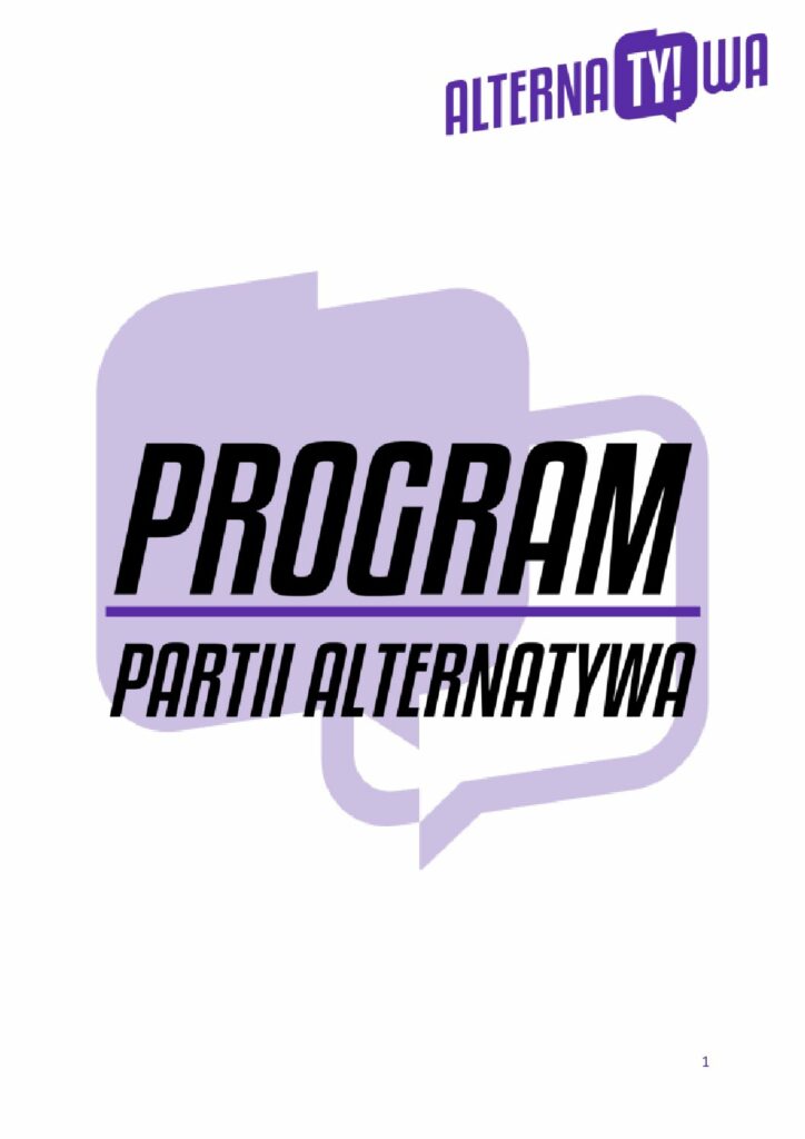 thumbnail of Program Partii Alternatywa